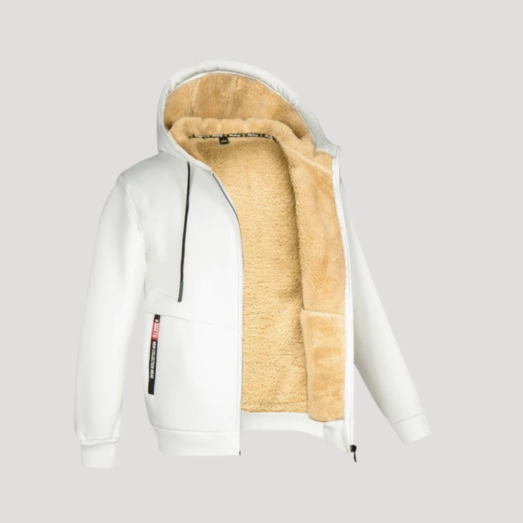 Fleece zip-up hoodie