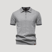 Men’s Knit Polo – Zip Collar – Smart Casual Staple