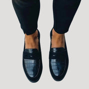 Loafers – Croc-Embossed Detail – Smart Casual Style