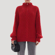 Women quart zip sweater