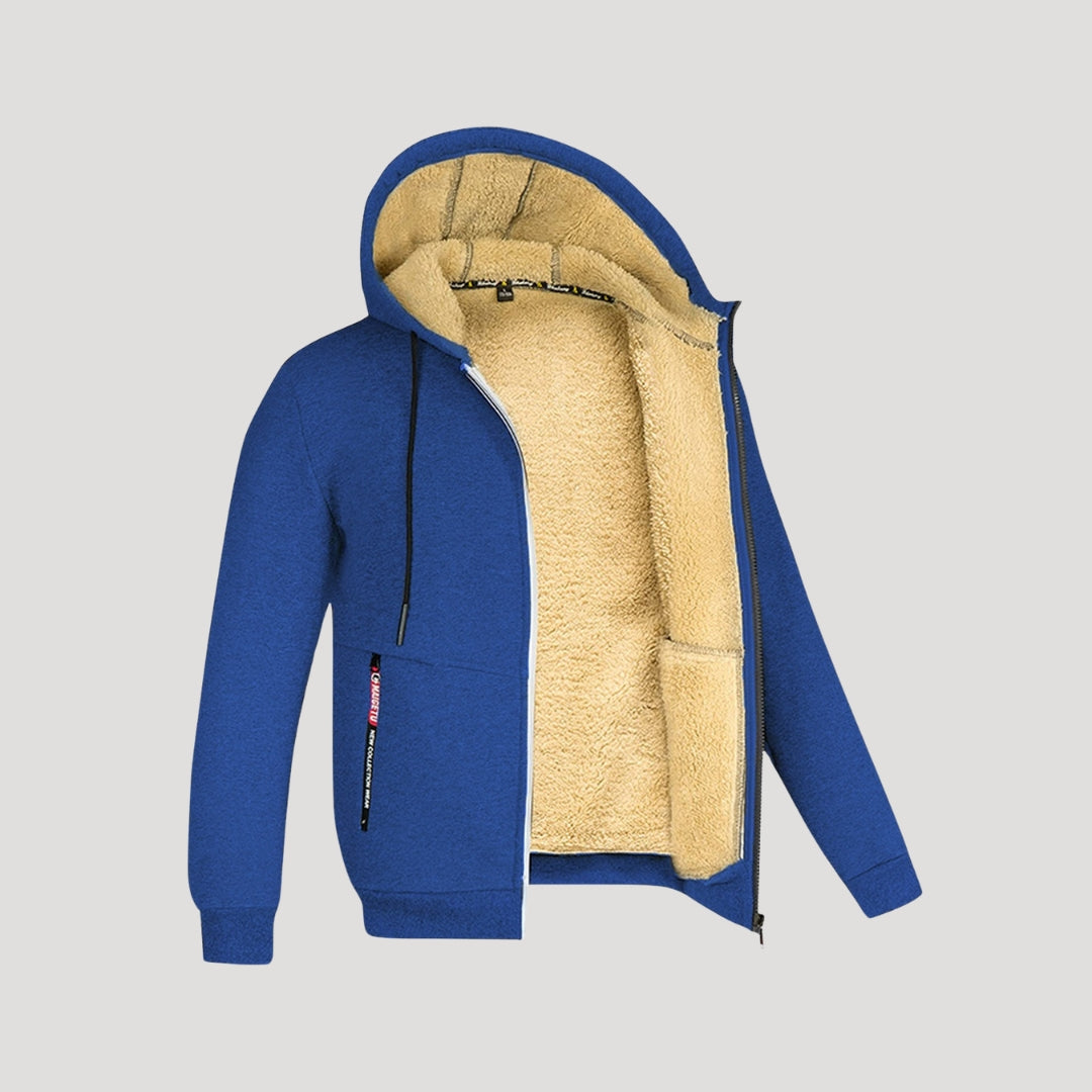 Fleece zip-up hoodie