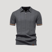 Men’s Knit Polo – Zip Collar – Smart Casual Staple