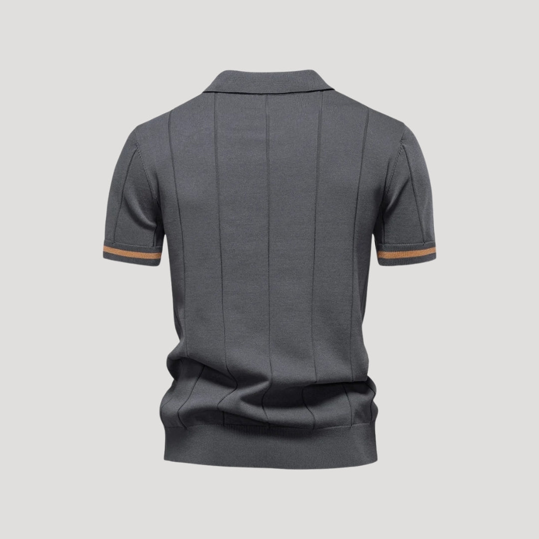 Men’s Knit Polo – Zip Collar – Smart Casual Staple