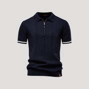 Men’s Knit Polo – Zip Collar – Smart Casual Staple
