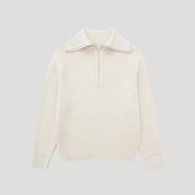 Unisex ribbed zip-up sweater