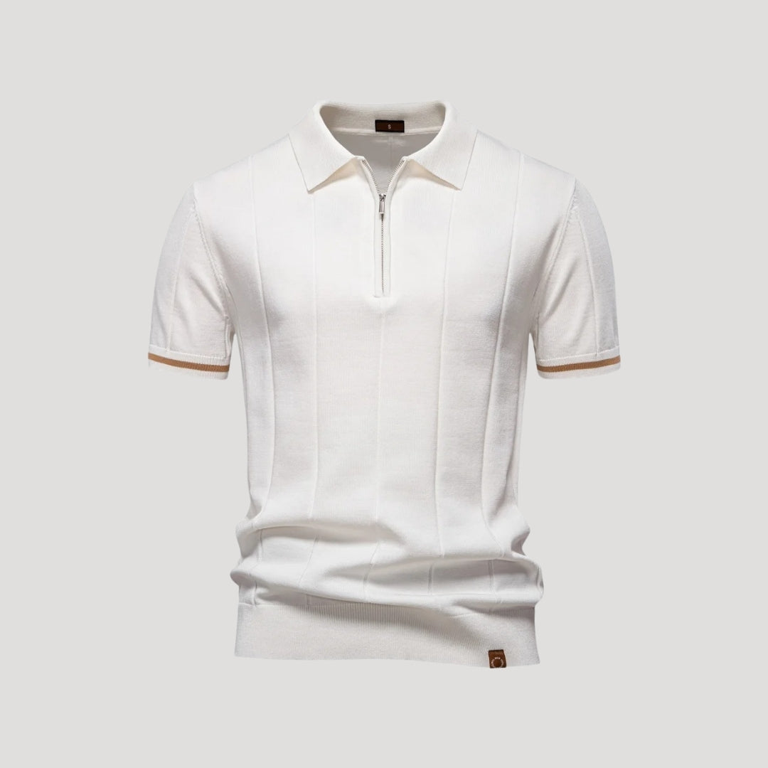 Men’s Knit Polo – Zip Collar – Smart Casual Staple