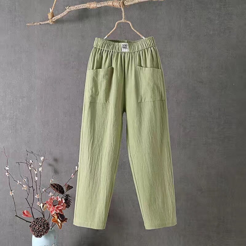 Relaxed Cotton Pants – Elastic Waist – Minimal Everyday Fit