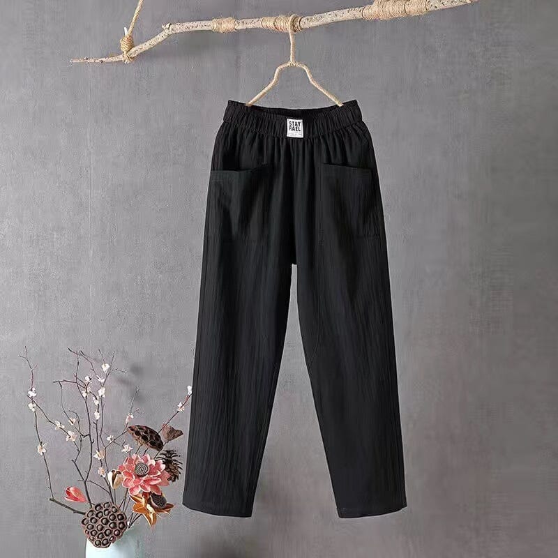 Relaxed Cotton Pants – Elastic Waist – Minimal Everyday Fit