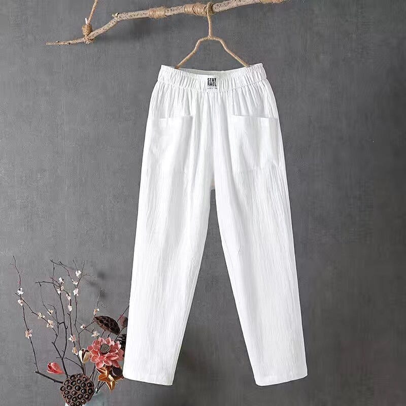 Relaxed Cotton Pants – Elastic Waist – Minimal Everyday Fit