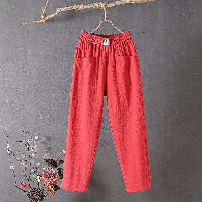 Relaxed Cotton Pants – Elastic Waist – Minimal Everyday Fit