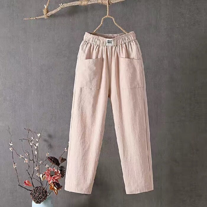 Relaxed Cotton Pants – Elastic Waist – Minimal Everyday Fit