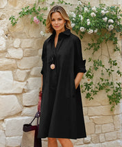Shirt Dress – Cotton Blend – Relaxed Fit