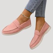 Women suede casual loafer shoes