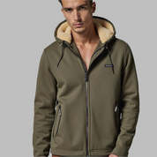 Fleece zip-up hoodie