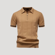 Men’s Knit Polo – Zip Collar – Smart Casual Staple