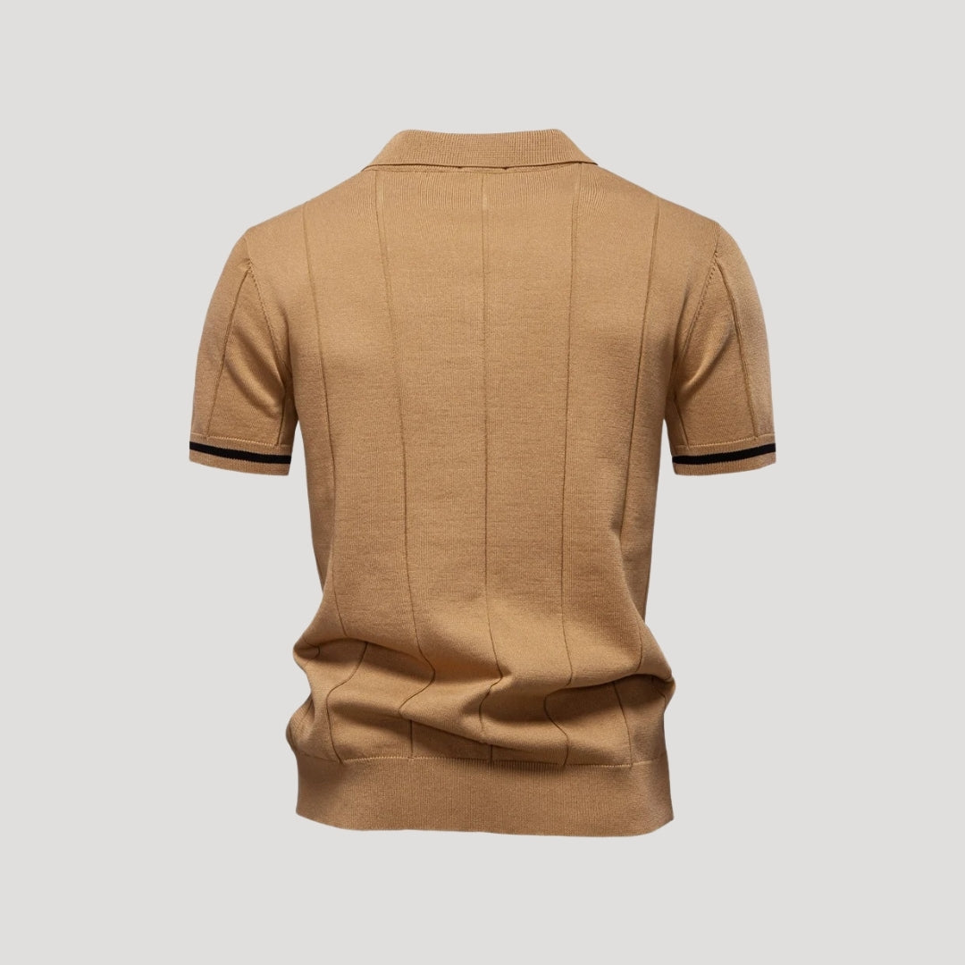 Men’s Knit Polo – Zip Collar – Smart Casual Staple