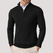 Men’s Knit Pullover – Half-Zip Collar – Smart Casual Style