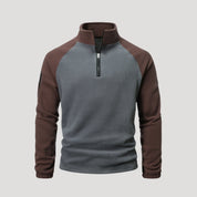 Fleece Pullover – Contrast Sleeves – Cosy Outdoor Layer