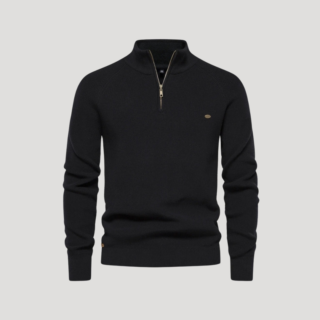 Knit Sweater – Half-Zip Collar – Smart Winter Essential