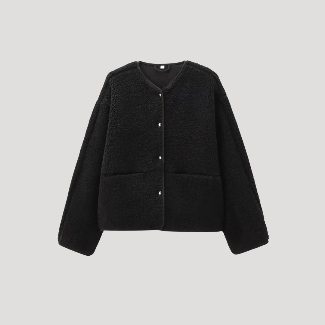 Fleece button jacket