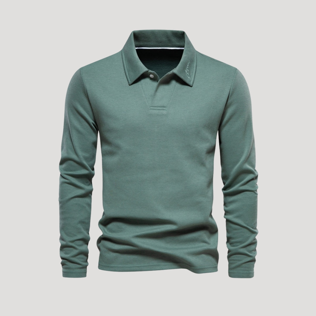 Long-sleeve polo