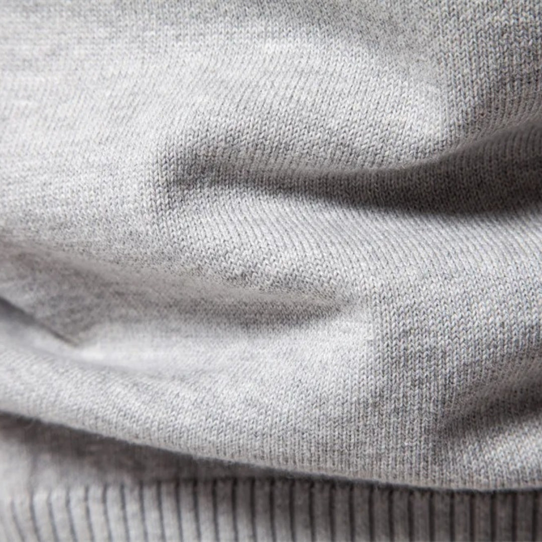 Men’s Crew Neck Knit Sweater – Textured Detail – Casual Smart Look