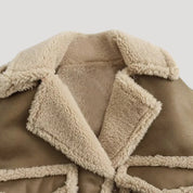 Cropped shearling jacket