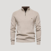 Knit Sweater – Half-Zip Collar – Smart Winter Essential