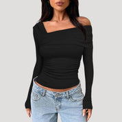 Off Shoulder Top – Long Sleeve – Casual Chic Style