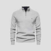 Knit Sweater – Half-Zip Collar – Smart Winter Essential