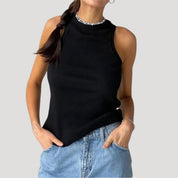 Ribbed Tank Top – Sleeveless Knit – Casual Everyday Style