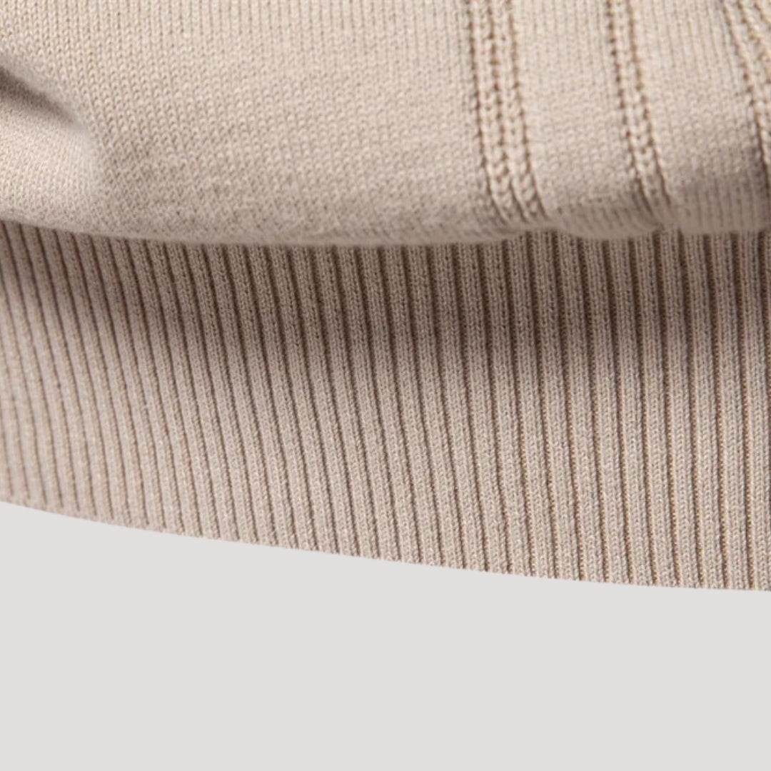 Men’s Crew Neck Knit Sweater – Textured Detail – Casual Smart Look