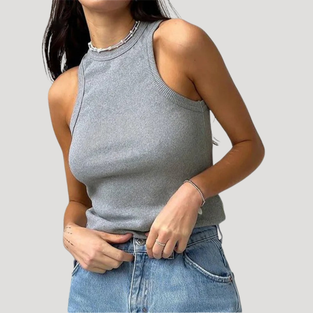 Ribbed Tank Top – Sleeveless Knit – Casual Everyday Style