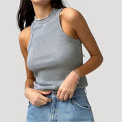 Ribbed Tank Top – Sleeveless Knit – Casual Everyday Style