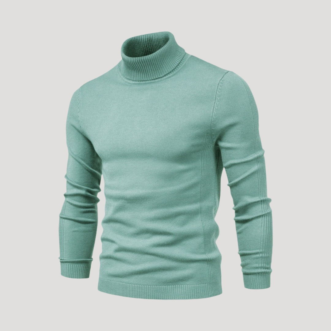 Turtleneck Knit Sweater – Slim Fit – Lightweight Winter Layer