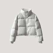 Cropped puffer coat