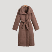 Puffer belted winter coat