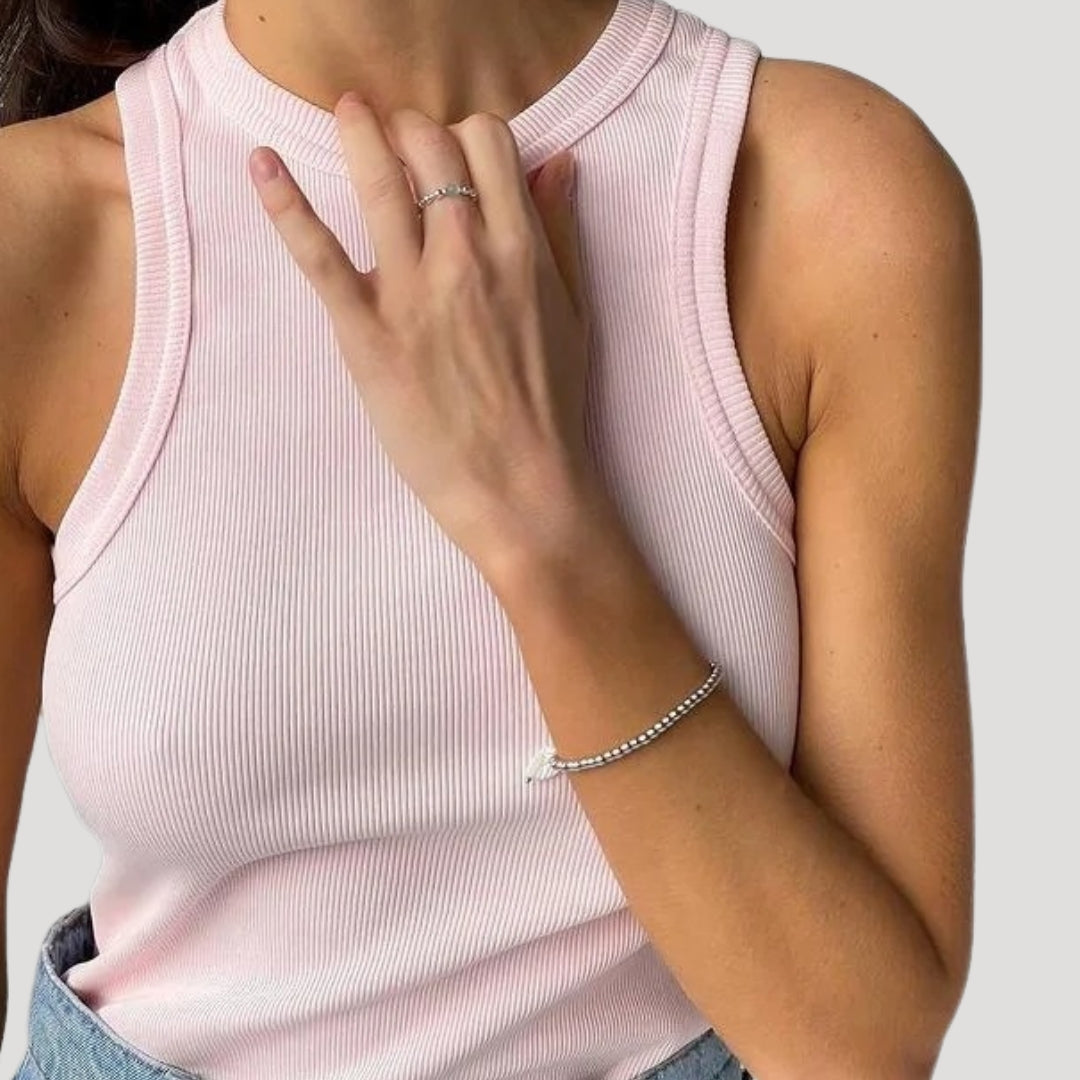 Ribbed Tank Top – Sleeveless Knit – Casual Everyday Style