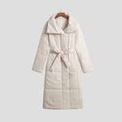 Puffer belted winter coat