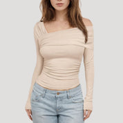 Off Shoulder Top – Long Sleeve – Casual Chic Style