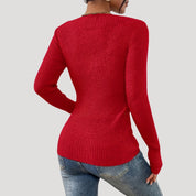Ribbed Henley Top – Button Front – Casual Smart Style