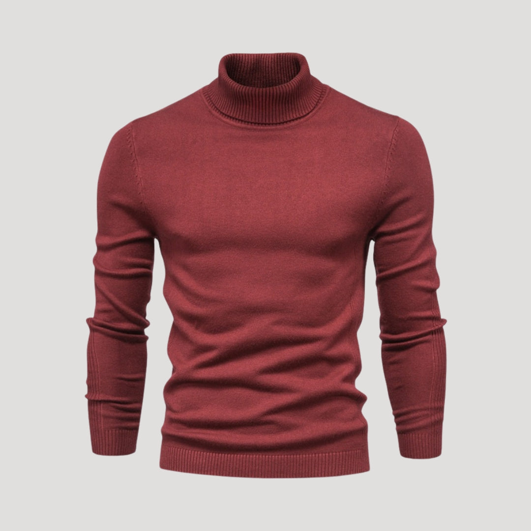 Turtleneck Knit Sweater – Slim Fit – Lightweight Winter Layer