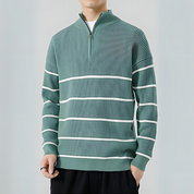 Ribbed Knit Quarter-Zip Sweater