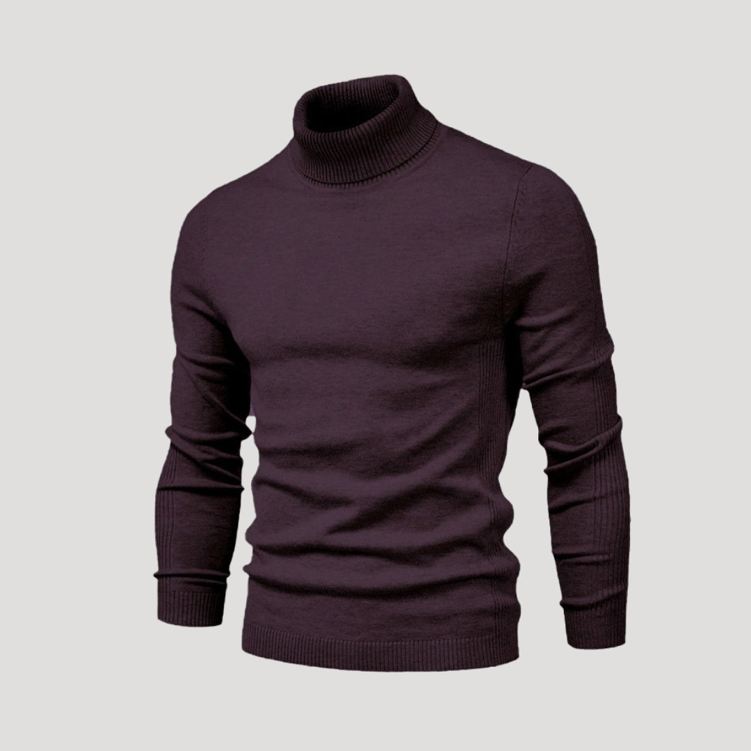 Turtleneck Knit Sweater – Slim Fit – Lightweight Winter Layer