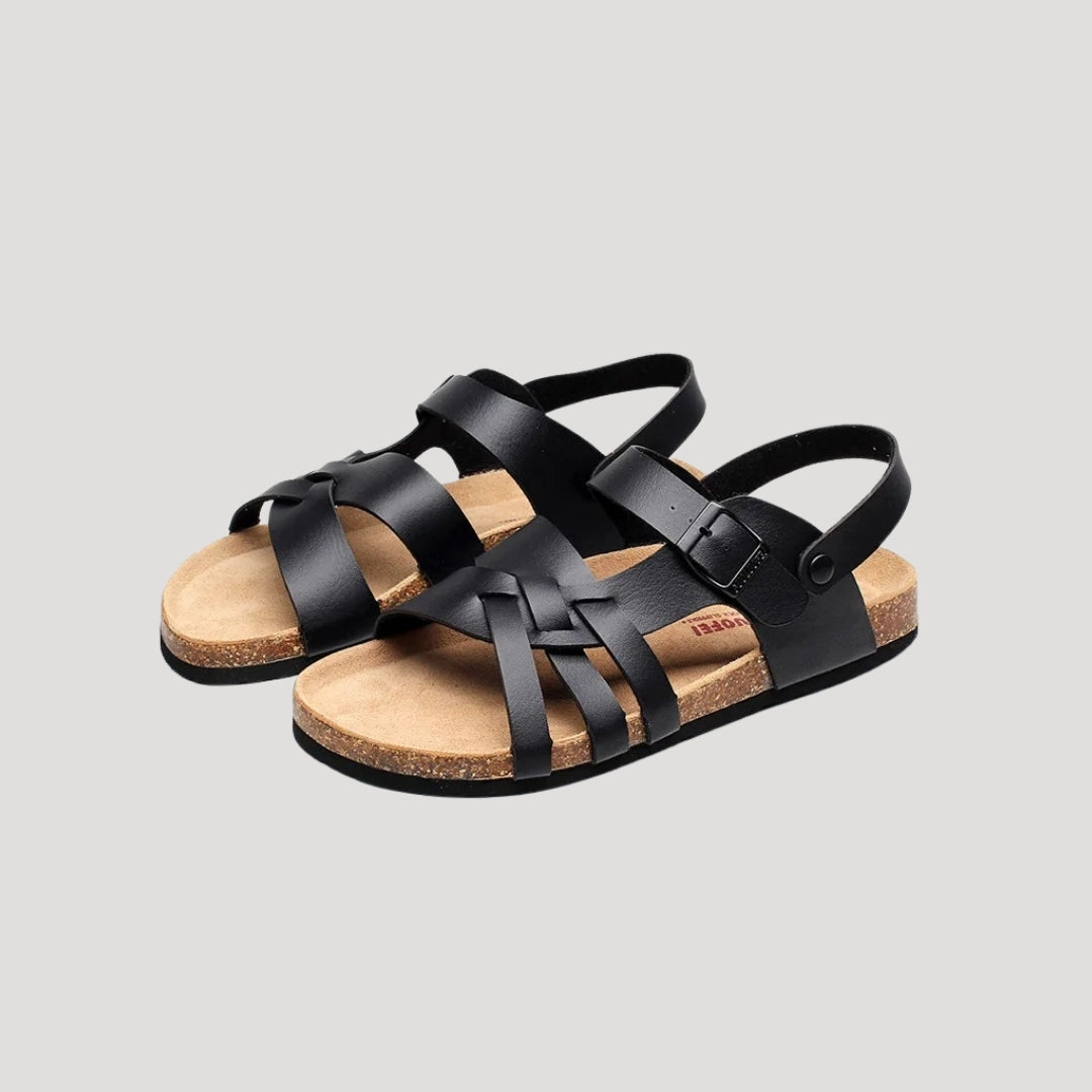 Shoes – Womens – Spring & Summer – Flat Sandals with Leather Straps – Montford Co - 1