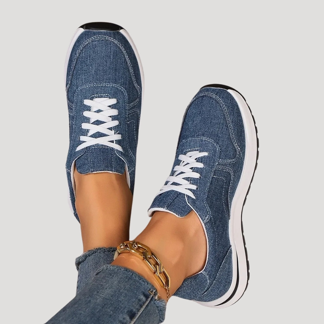 Casual Sneakers – Denim Fabric – Everyday Street Style