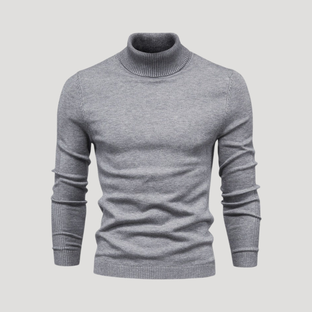 Turtleneck Knit Sweater – Slim Fit – Lightweight Winter Layer
