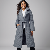 Puffer belted winter coat