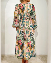 Maxi Dress – Soft Floral Print – Elegant Daywear