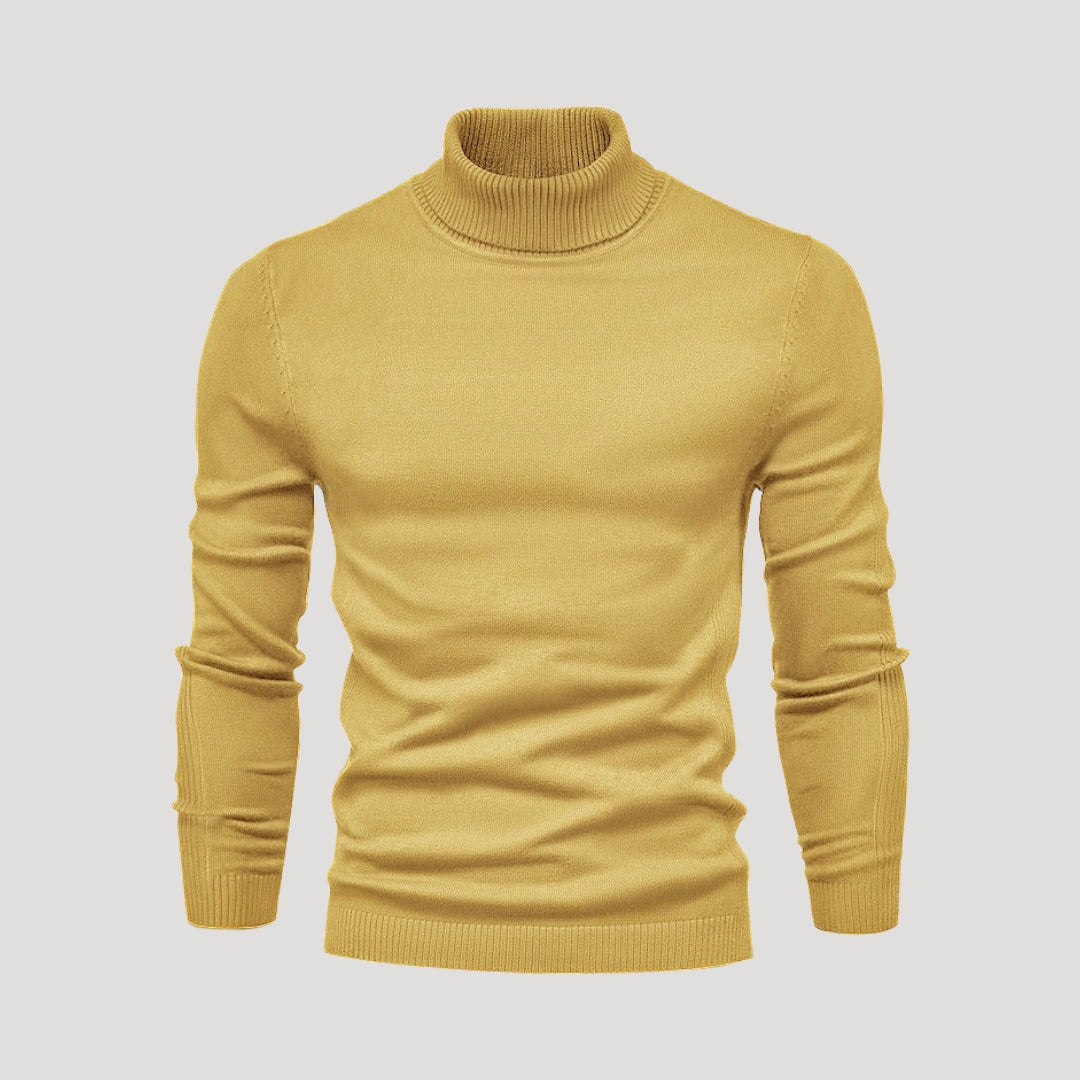 Turtleneck Knit Sweater – Slim Fit – Lightweight Winter Layer
